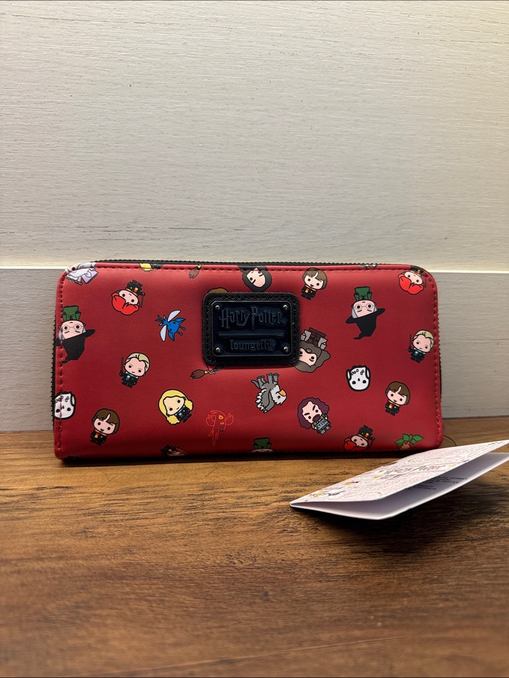 NWT Loungefly Harry Potter Chibi Characters Maroon Zip Around Wallet